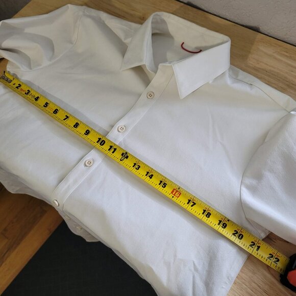 Western Rise X Cotton Longsleeve Button Shirt Men's Medium M White Excellent - Picture 5 of 5